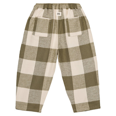 【STUDIO BOHEME】CARROT PANTS KAKI GINGHAM パンツ 12m,18m,24m,36m,4y（Sub Image-2） | Coucoubebe/ククベベ