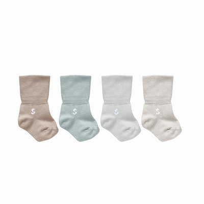 【STUCKIES】Newborn Gift Set 4 pairs Tides 靴下４足セット 0-3M（Sub Image-2） | Coucoubebe/ククベベ