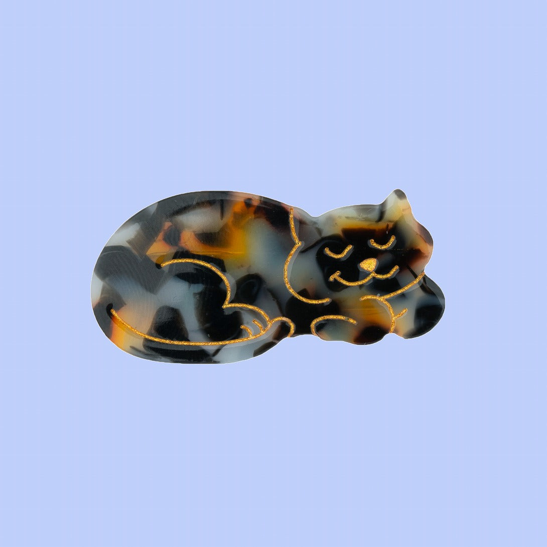 【Coucou Suzette】Tortoiseshell Cat Hair Clip ミケ猫ヘアクリップ  | Coucoubebe/ククベベ