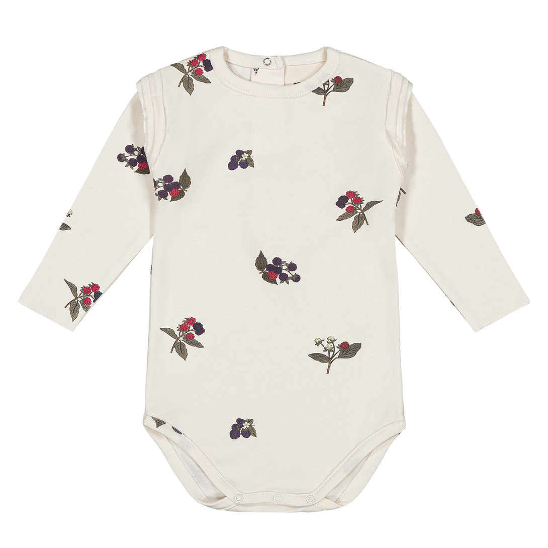 【STUDIO BOHEME】【9月上旬発送】LALA BODYSUIT ECRU/BLACKBERRIES ロンパース 6m,12m  | Coucoubebe/ククベベ