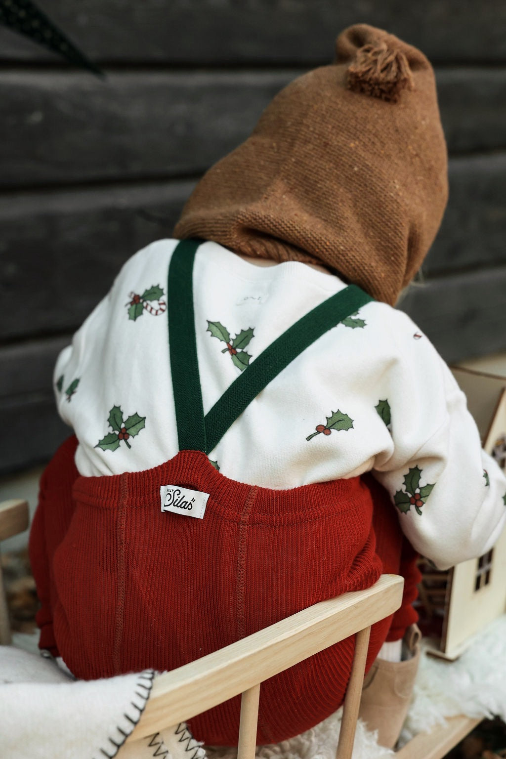【SILLY Silas】Footless Collection Maple Leaf×Dark Forest Green レギンス 6-12m,1-2y,2-3y  | Coucoubebe/ククベベ