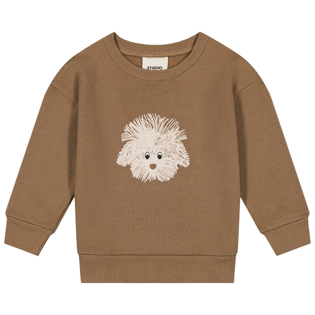 【STUDIO BOHEME】【9月上旬発送】BART SWEAT-SHIRT MOCHA/one DOG スウェット 12m,18m,24m  | Coucoubebe/ククベベ