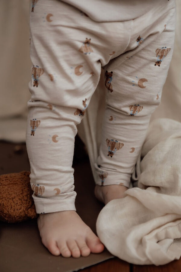 【MONSIEUR MINI】Croissant blankie simple leggings レギンス 6/9m,9/12m,1/2y,3/4y  | Coucoubebe/ククベベ