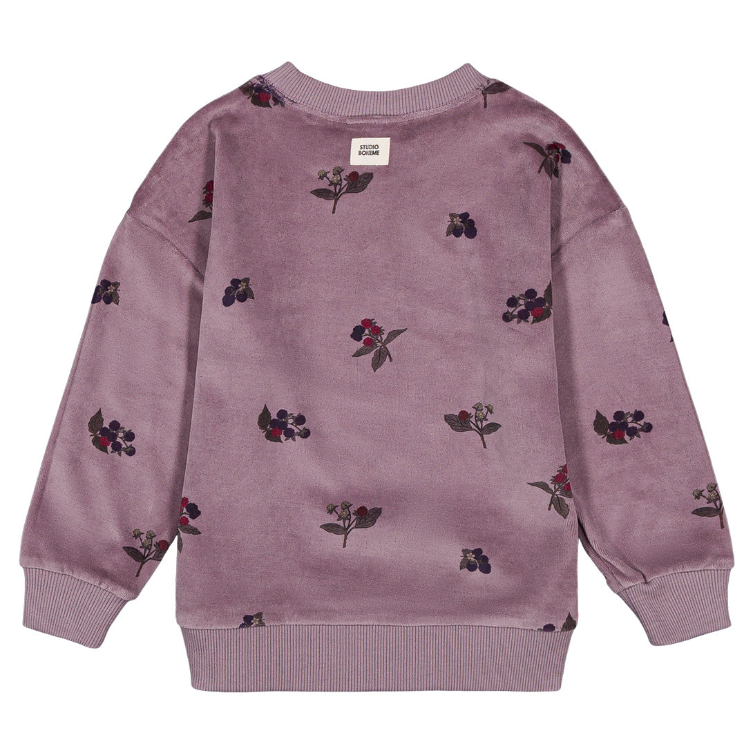 【STUDIO BOHEME】【9月上旬発送】BART SWEAT-SHIRT MAUVE/BLACKBERRIES スウェット 12m,18m,24m,36m,4y  | Coucoubebe/ククベベ