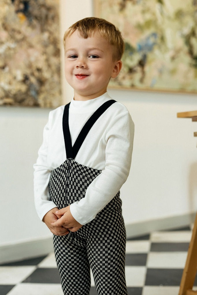 【SILLY Silas】【一部予約販売】Footless Collection Black×White Checked レギンス 6-12m,1-2y,2-3y,3-4y  | Coucoubebe/ククベベ