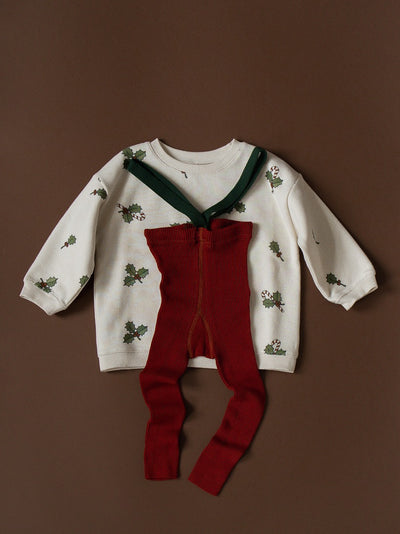 【SILLY Silas】Footless Collection Maple Leaf×Dark Forest Green レギンス 6-12m,1-2y,2-3y（Sub Image-8） | Coucoubebe/ククベベ