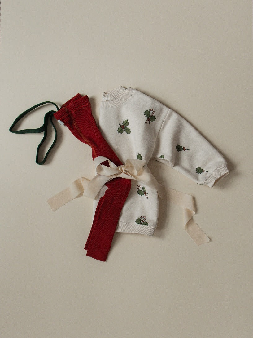 【SILLY Silas】Footless Collection Maple Leaf×Dark Forest Green レギンス 6-12m,1-2y,2-3y  | Coucoubebe/ククベベ