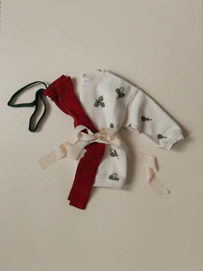 【SILLY Silas】Footless Collection Maple Leaf×Dark Forest Green レギンス 6-12m,1-2y,2-3y（Sub Image-10） | Coucoubebe/ククベベ