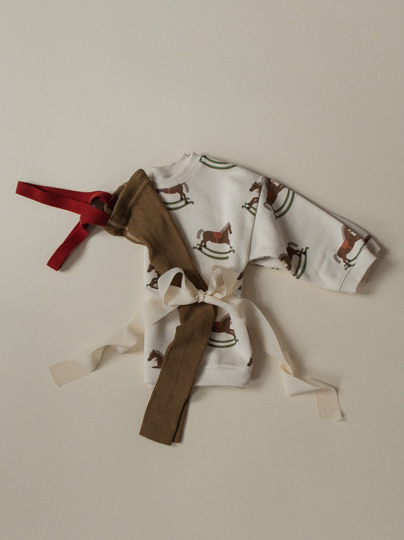 【SILLY Silas】Footless Collection Acorn Brown×Maple Leaf レギンス 6-12m,1-2y,2-3y  | Coucoubebe/ククベベ