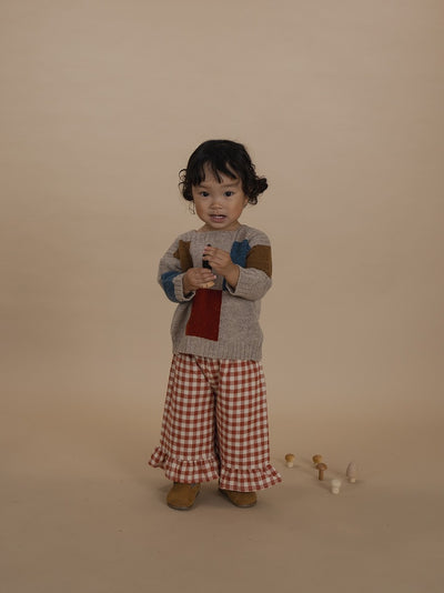 【organic zoo】Paprika Gingham Frill Culottes パンツ 1-2Y,2-3Y,3-4Y（Sub Image-6） | Coucoubebe/ククベベ