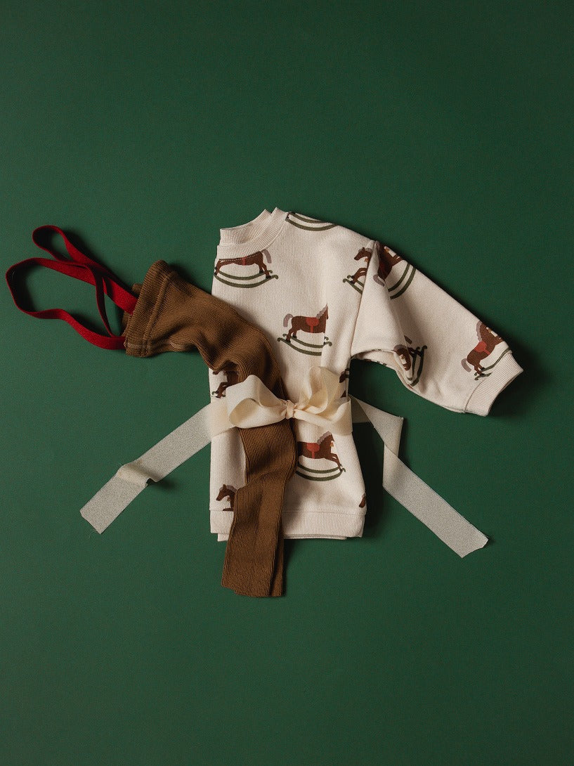 【SILLY Silas】Footless Collection Acorn Brown×Maple Leaf レギンス 6-12m,1-2y,2-3y  | Coucoubebe/ククベベ