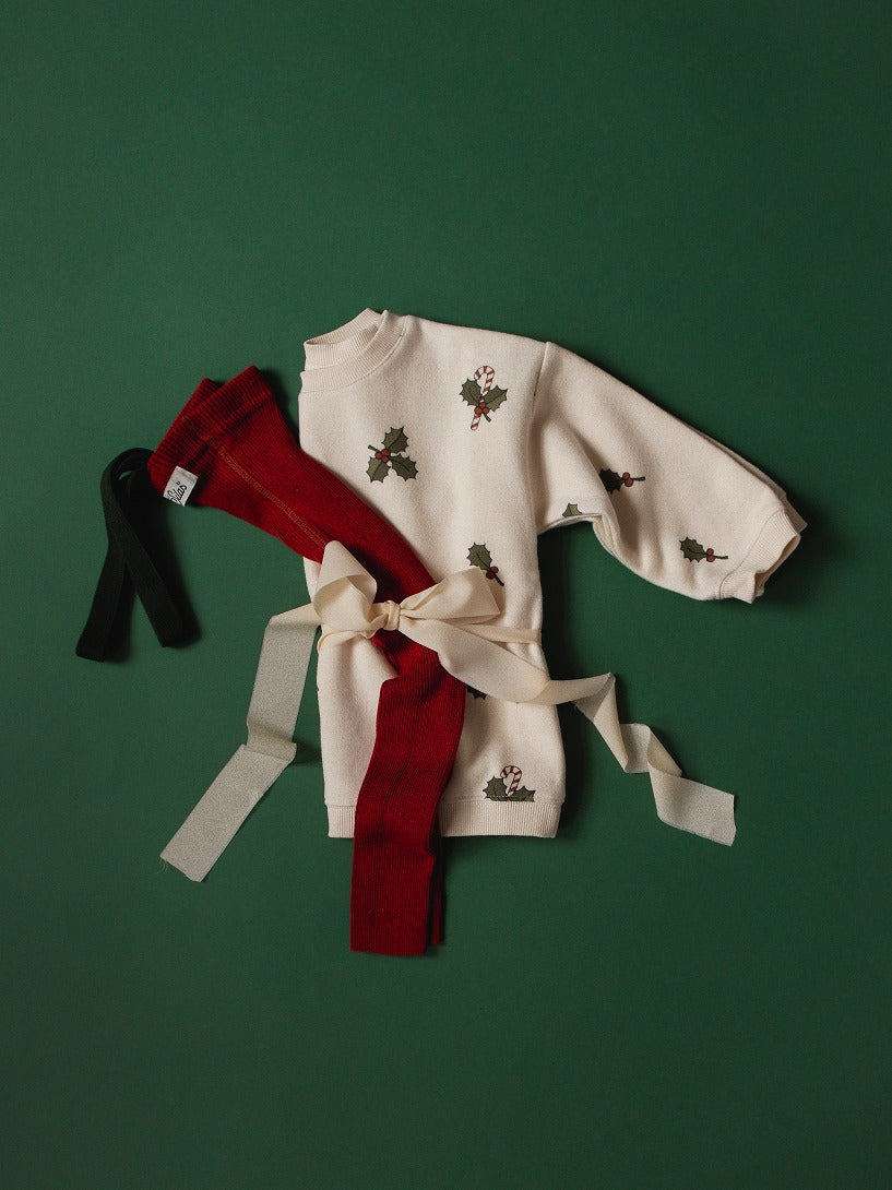 【SILLY Silas】Footless Collection Maple Leaf×Dark Forest Green レギンス 6-12m,1-2y,2-3y  | Coucoubebe/ククベベ