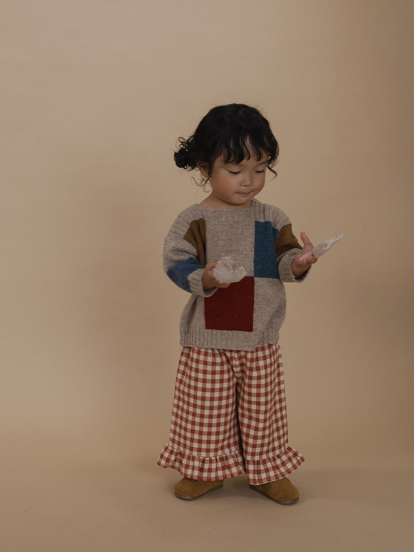 【organic zoo】Paprika Gingham Frill Culottes パンツ 1-2Y,2-3Y,3-4Y  | Coucoubebe/ククベベ