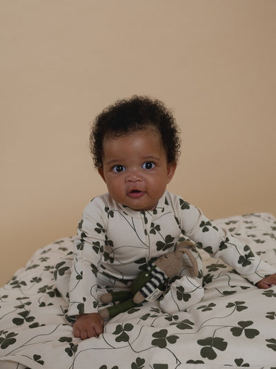 【organic zoo】Clover Zip Sleepsuit  Undyed ロンパース 0-3M,3-6M,6-12M（Sub Image-5） | Coucoubebe/ククベベ