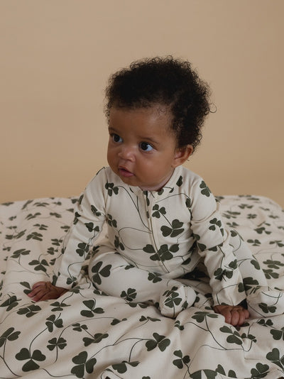 【organic zoo】Clover Zip Sleepsuit  Undyed ロンパース 0-3M,3-6M,6-12M（Sub Image-7） | Coucoubebe/ククベベ