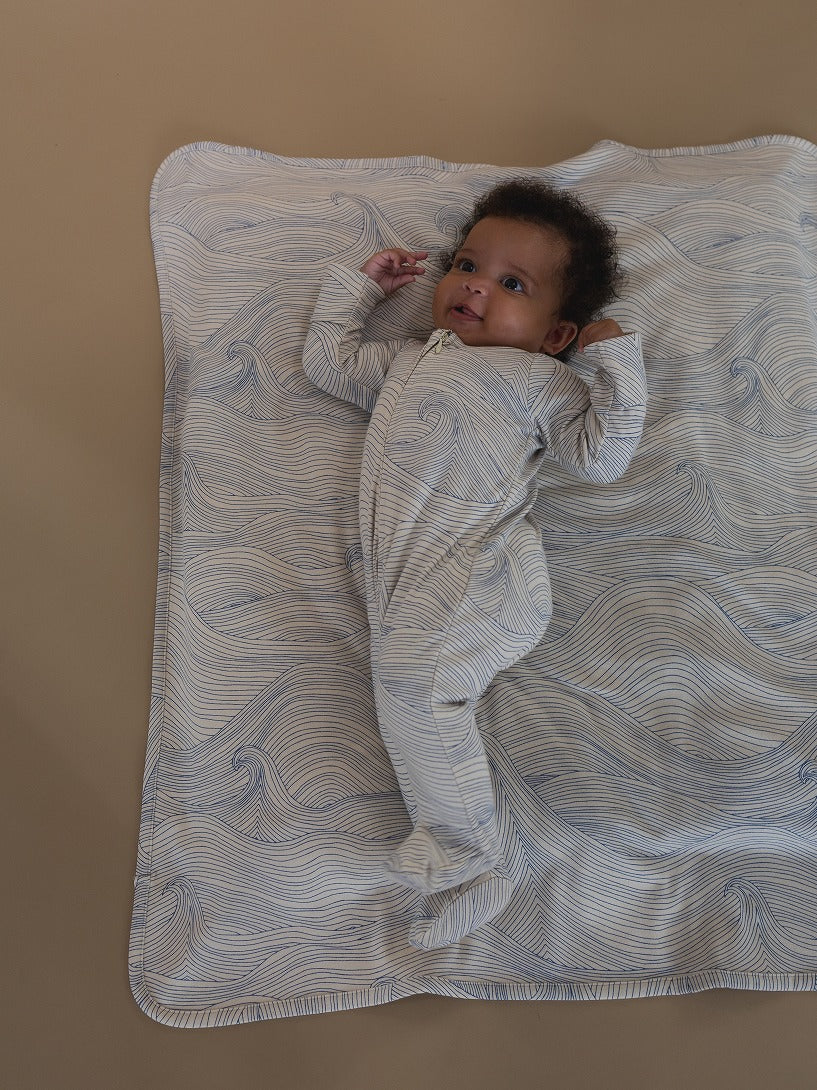 【organic zoo】Seascape Reversible Blanket Undyed ブランケット  | Coucoubebe/ククベベ