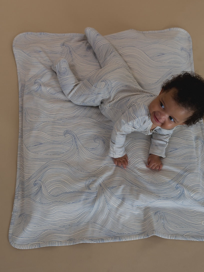 【organic zoo】Seascape Reversible Blanket Undyed ブランケット  | Coucoubebe/ククベベ