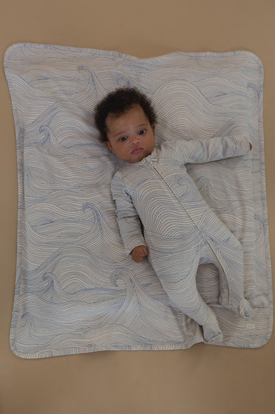 【organic zoo】Seascape Reversible Blanket Undyed ブランケット（Sub Image-5） | Coucoubebe/ククベベ