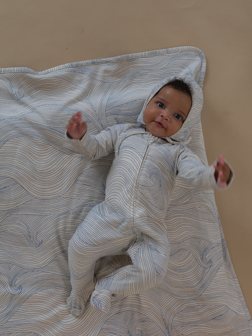 【organic zoo】Seascape Zip Sleepsuit Undyed ロンパース 0-3M,3-6M,6-12M  | Coucoubebe/ククベベ
