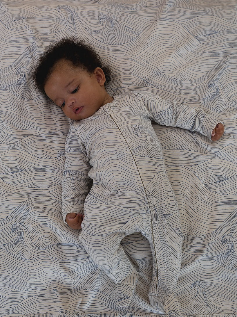 【organic zoo】Seascape Zip Sleepsuit Undyed ロンパース 0-3M,3-6M,6-12M  | Coucoubebe/ククベベ
