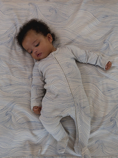 【organic zoo】Seascape Zip Sleepsuit Undyed ロンパース 0-3M,3-6M,6-12M（Sub Image-6） | Coucoubebe/ククベベ