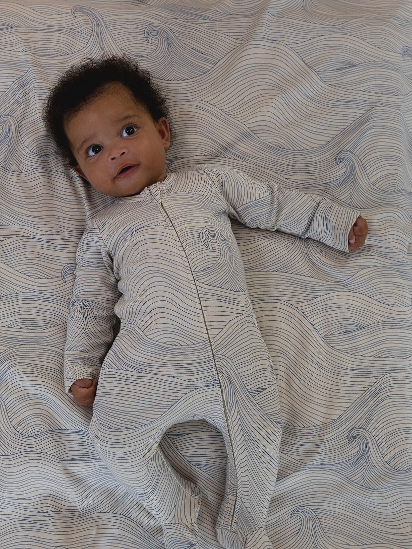 【organic zoo】Seascape Zip Sleepsuit Undyed ロンパース 0-3M,3-6M,6-12M  | Coucoubebe/ククベベ