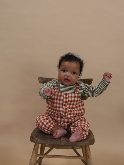 【organic zoo】Paprika Gingham Salopette サロペット 3-6M,6-12M（Sub Image-4） | Coucoubebe/ククベベ
