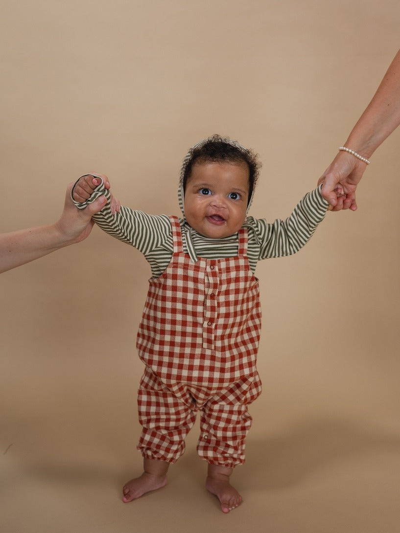 【organic zoo】Paprika Gingham Salopette サロペット 3-6M,6-12M  | Coucoubebe/ククベベ