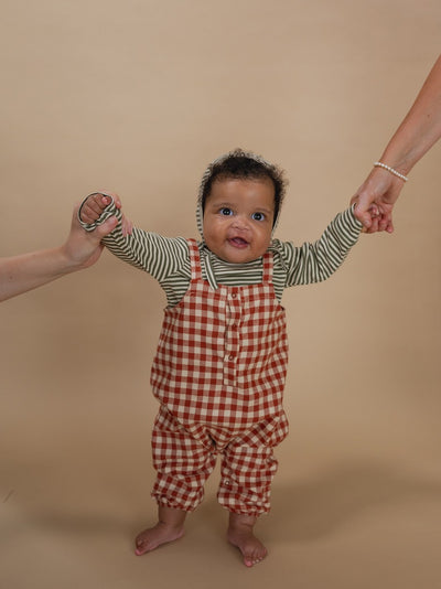 【organic zoo】Paprika Gingham Salopette サロペット 3-6M,6-12M（Sub Image-5） | Coucoubebe/ククベベ