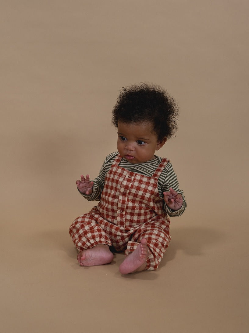 【organic zoo】Paprika Gingham Salopette サロペット 3-6M,6-12M  | Coucoubebe/ククベベ