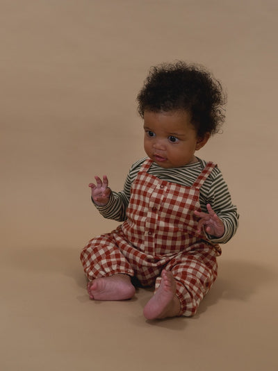【organic zoo】Paprika Gingham Salopette サロペット 3-6M,6-12M（Sub Image-8） | Coucoubebe/ククベベ