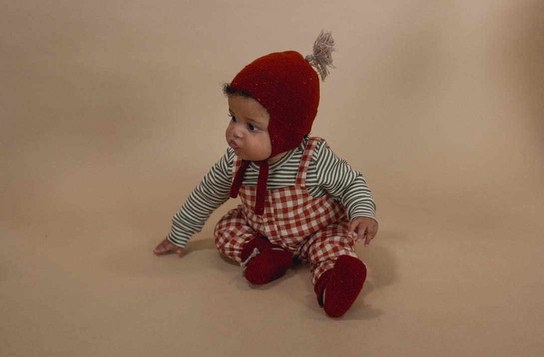 【organic zoo】Paprika Gingham Salopette サロペット 3-6M,6-12M  | Coucoubebe/ククベベ
