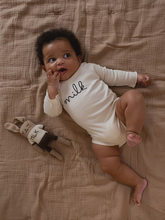 organic zoo】Undyed Milk Bodysuit ロンパース NB,0-3M,3-6M,6-12M