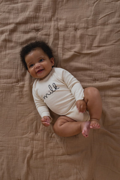 【organic zoo】Undyed Milk Bodysuit ロンパース NB,0-3M,3-6M,6-12M（Sub Image-13） | Coucoubebe/ククベベ