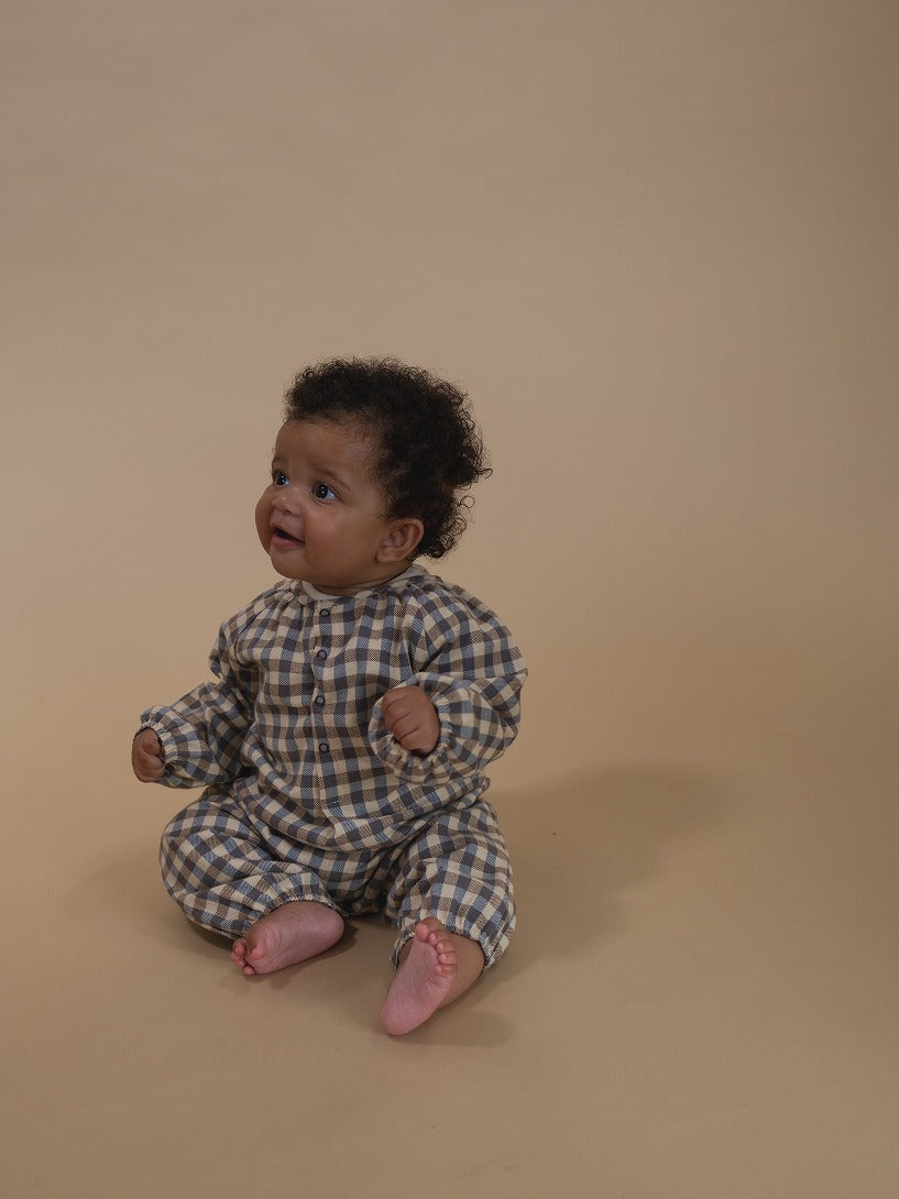 【organic zoo】Shoreline Gingham Onesie ロンパース 0-3M,3-6M,6-12M  | Coucoubebe/ククベベ