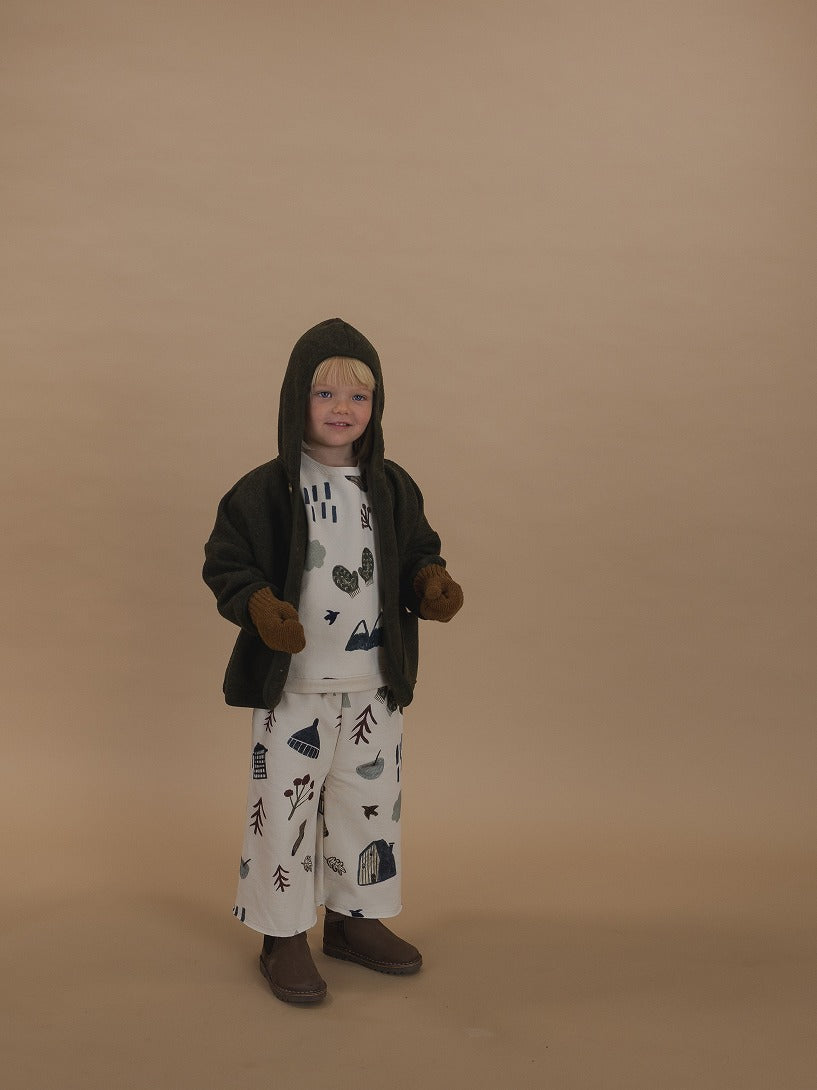 【organic zoo】Cosy Wild Wide Leg Pants Undyed パンツ 6-12M,1-2Y,2-3Y,3-4Y,4-5Y  | Coucoubebe/ククベベ