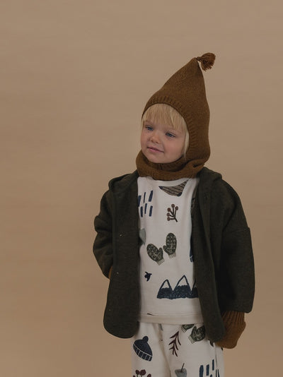 【organic zoo】Chestnut Balaclava 帽子 1-2Y,2-3Y,3-4Y（Sub Image-4） | Coucoubebe/ククベベ