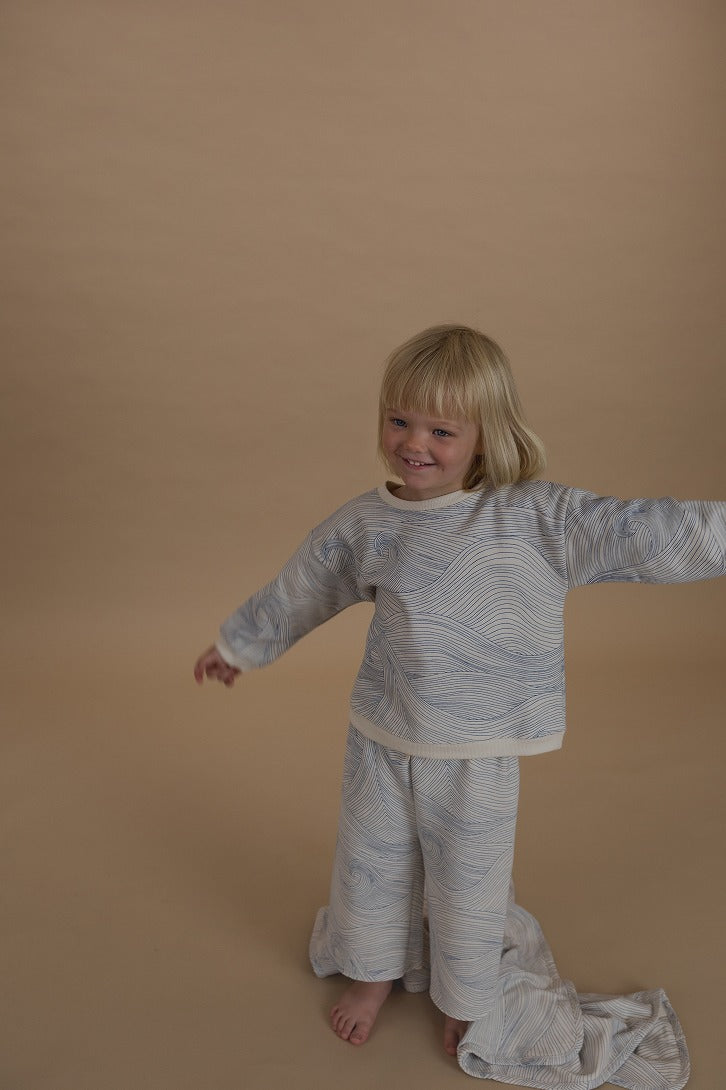 【organic zoo】Seascape Wide Leg Pants Undyed パンツ 6-12M,1-2Y,2-3Y,3-4Y,4-5Y  | Coucoubebe/ククベベ