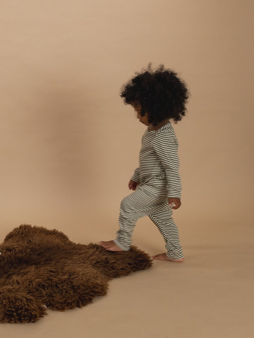【organic zoo】Fern Stripes Base Layer Set ベースレイヤーセット 6-12M,1-2Y,2-3Y,3-4Y  | Coucoubebe/ククベベ