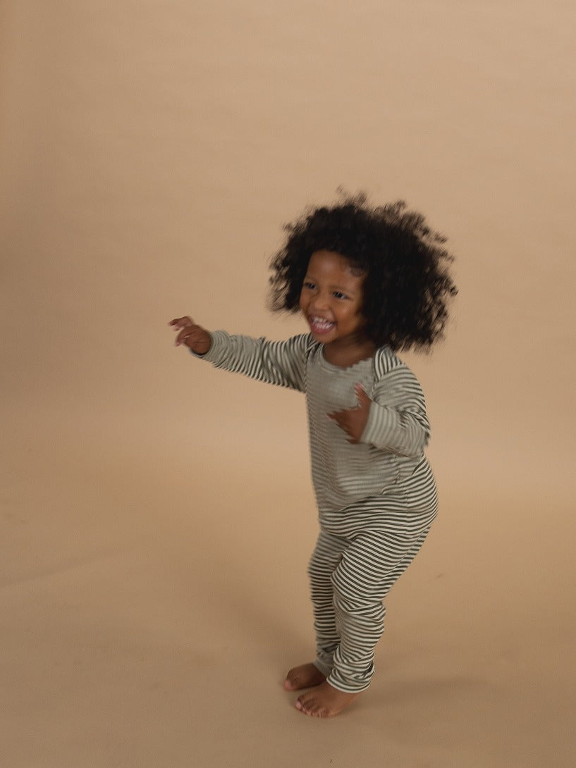 【organic zoo】Fern Stripes Base Layer Set ベースレイヤーセット 6-12M,1-2Y,2-3Y,3-4Y  | Coucoubebe/ククベベ
