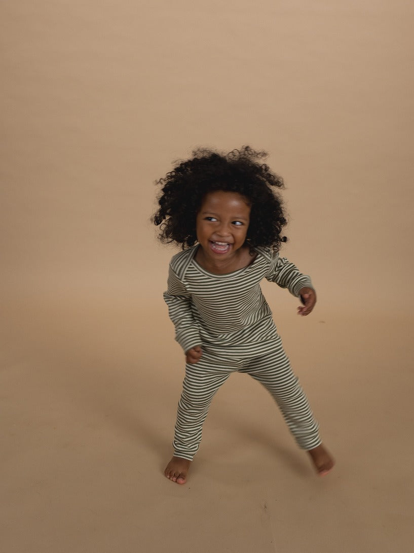 【organic zoo】Fern Stripes Base Layer Set ベースレイヤーセット 6-12M,1-2Y,2-3Y,3-4Y  | Coucoubebe/ククベベ
