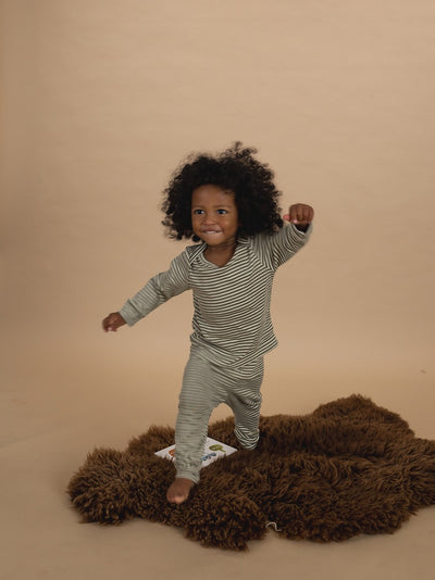 【organic zoo】Fern Stripes Base Layer Set ベースレイヤーセット 6-12M,1-2Y,2-3Y,3-4Y（Sub Image-8） | Coucoubebe/ククベベ
