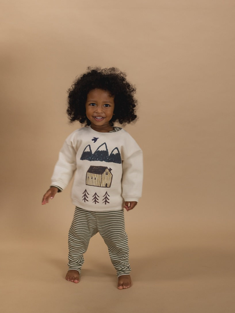 【organic zoo】Fern Stripes Base Layer Set ベースレイヤーセット 6-12M,1-2Y,2-3Y,3-4Y  | Coucoubebe/ククベベ