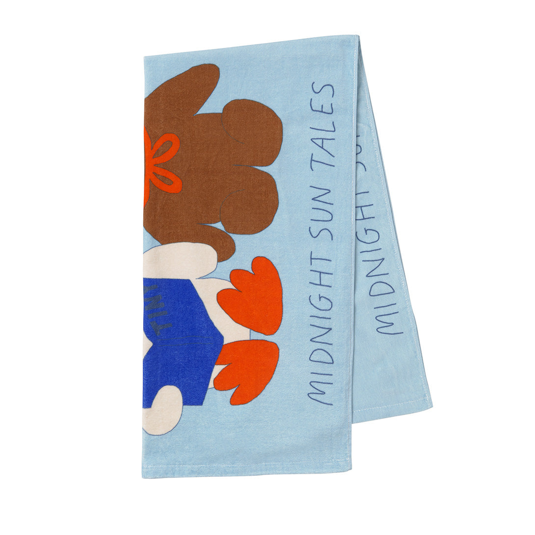 【tinycottons】SUN TALES TOWEL dusty blue タオル  | Coucoubebe/ククベベ