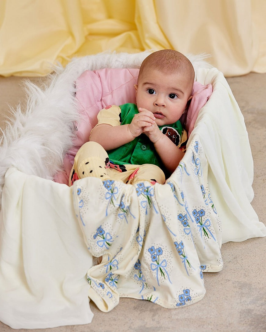 【mini rodini】Doggies aop leggings Yellow レギンス 68/74,80/86,92/98,104/110  | Coucoubebe/ククベベ