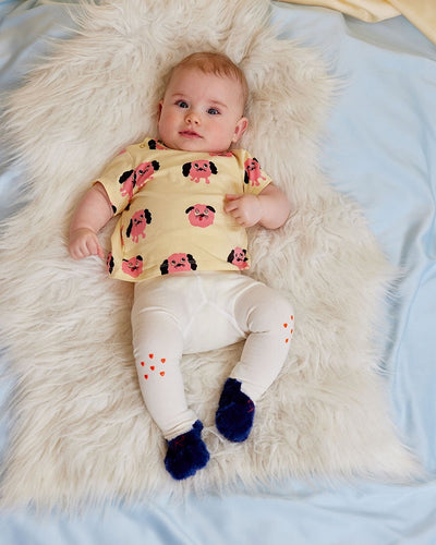 【mini rodini】Doggie anti-slip baby tights Offwhite タイツ 56/62,68/74（Sub Image-6） | Coucoubebe/ククベベ