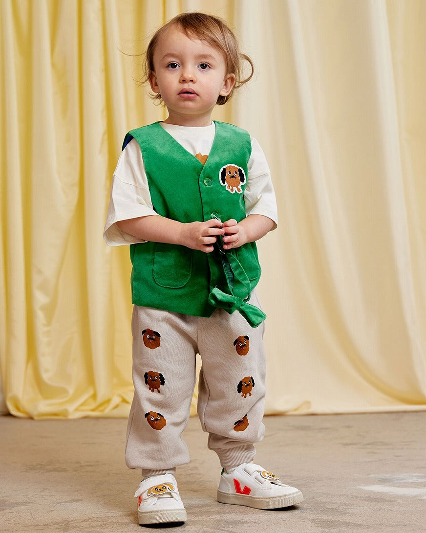 【mini rodini】Doggies sp ss tee Offwhite 半袖Tシャツ 80/86,92/98,104/110,116/122  | Coucoubebe/ククベベ