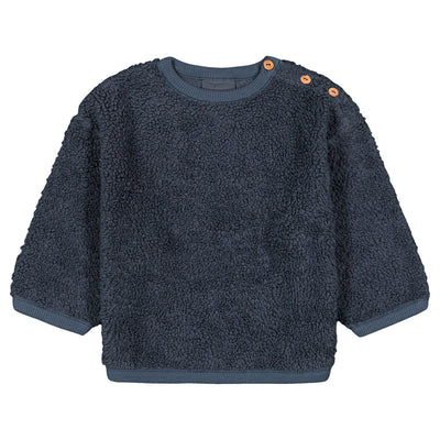 【STUDIO BOHEME】【9月上旬発送】OURS SWEAT-SHIRT GREY BLUE スウェット 18m,24m,36m,4y（Sub Image-1） | Coucoubebe/ククベベ