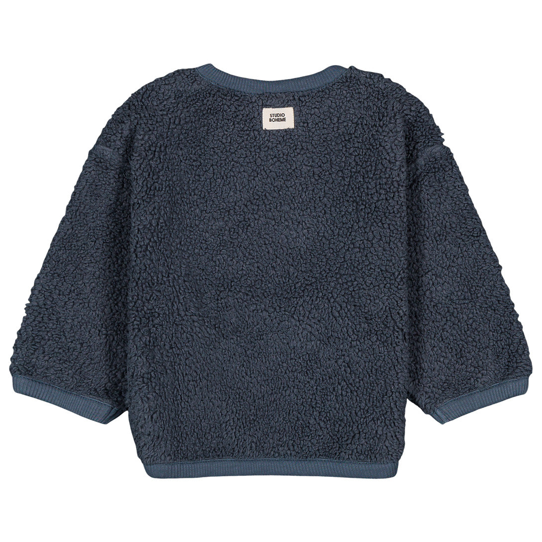 【STUDIO BOHEME】【9月上旬発送】OURS SWEAT-SHIRT GREY BLUE スウェット 18m,24m,36m,4y  | Coucoubebe/ククベベ