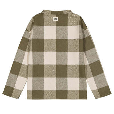 【STUDIO BOHEME】JIM SHIRT KAKI GINGHAM シャツ 12m,18m,24m,36m,4y（Sub Image-2） | Coucoubebe/ククベベ